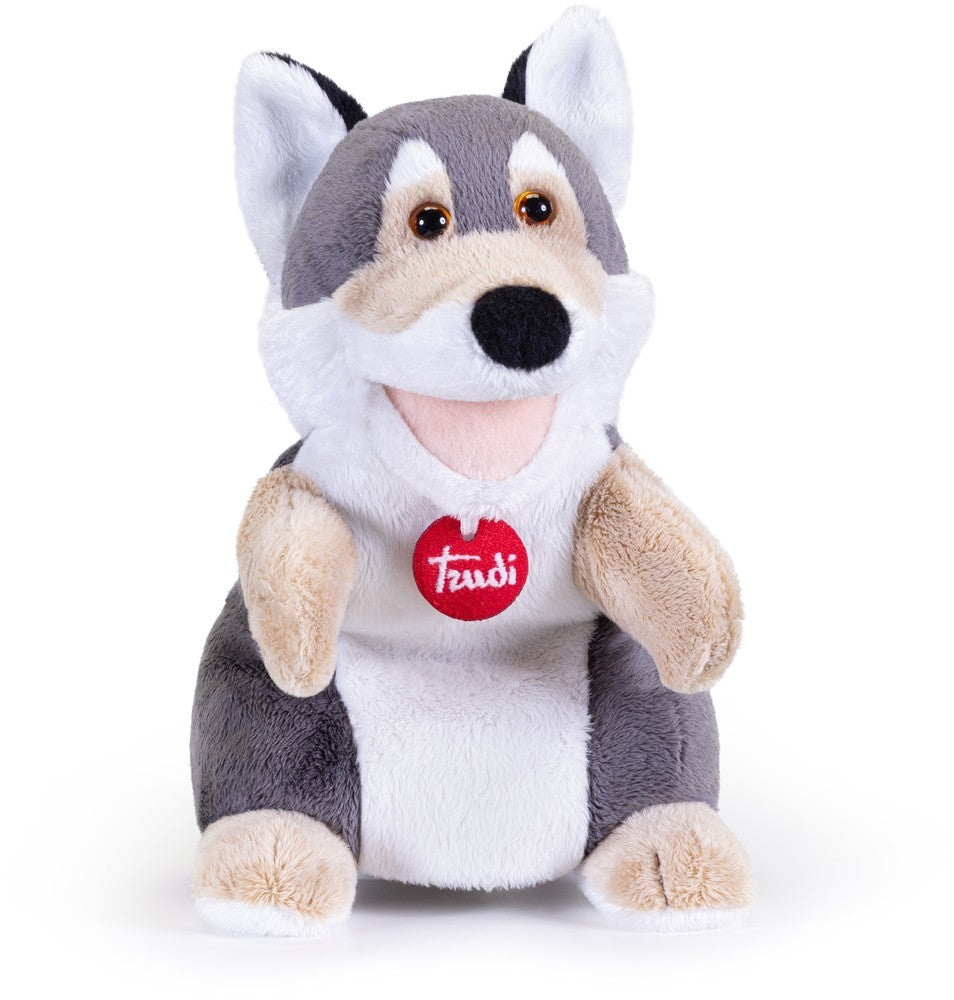 Loup marionnette Trudi : 16x25x16 cm (s-29230)
