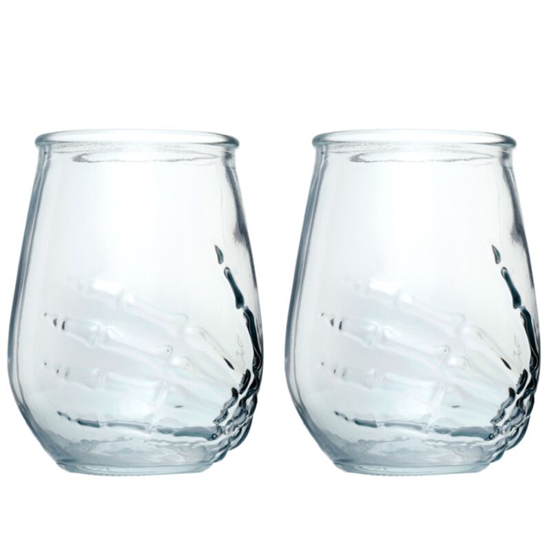 Skeleton Hand Set 2 verres de verres à boire