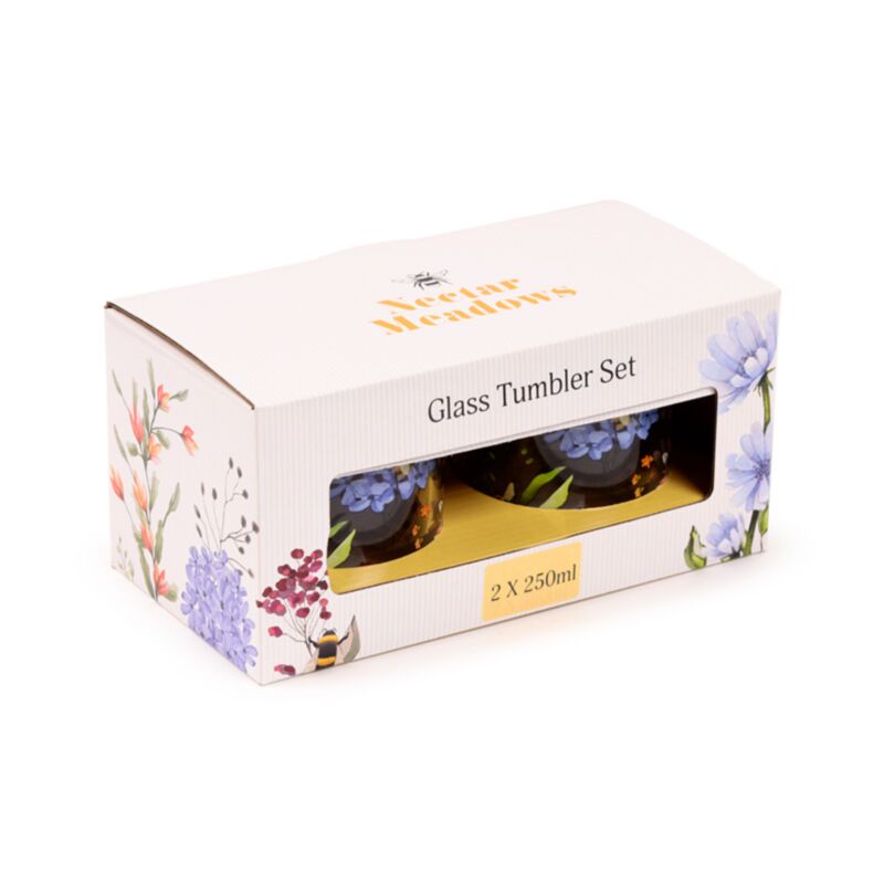 Les prairies au nectar fixent 2 verres de verres à boire 350 ml