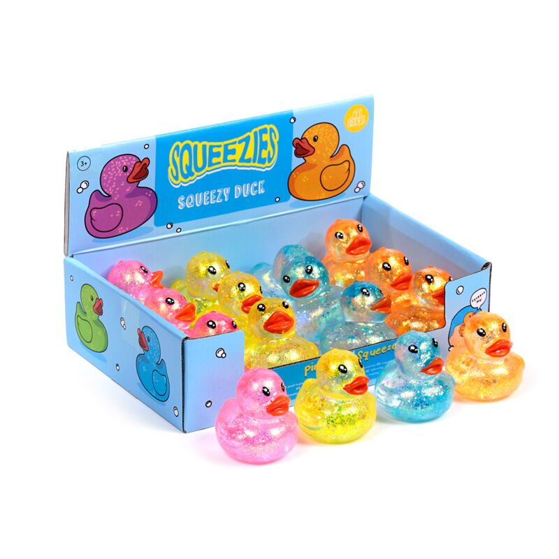 Jouets comprestiques de stress de canard aux paillettes maltose