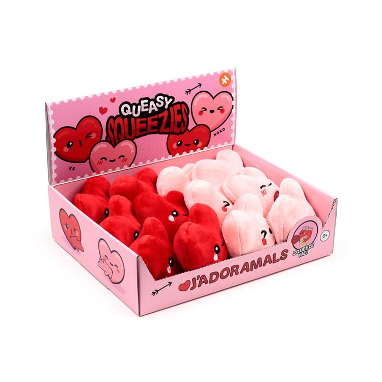 Jouet à presser coeur Queasy Squeezies J'adoramals