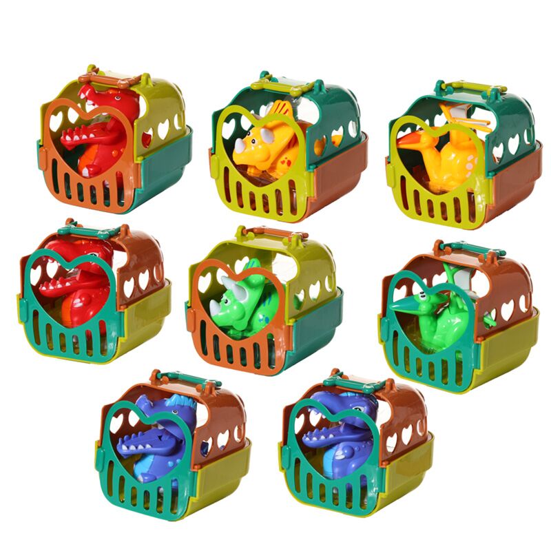 Toy Dinosaurus en cage transporteur