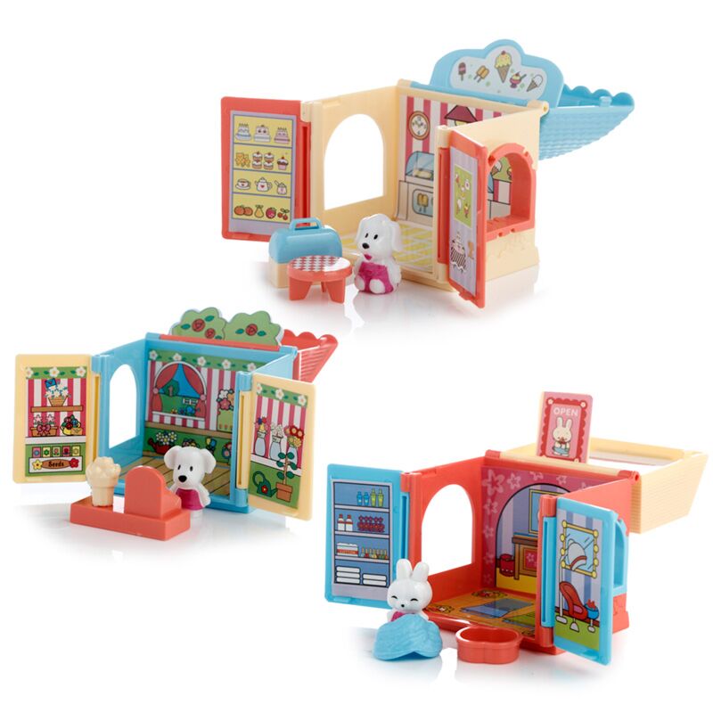 Ensemble de maison de chiot mignonne