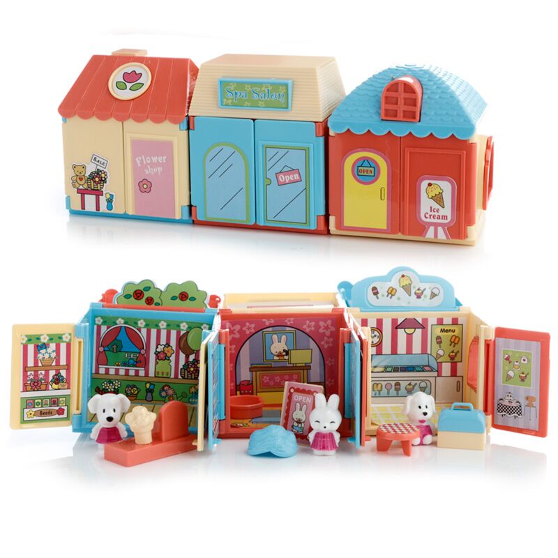 Ensemble de maison de chiot mignonne