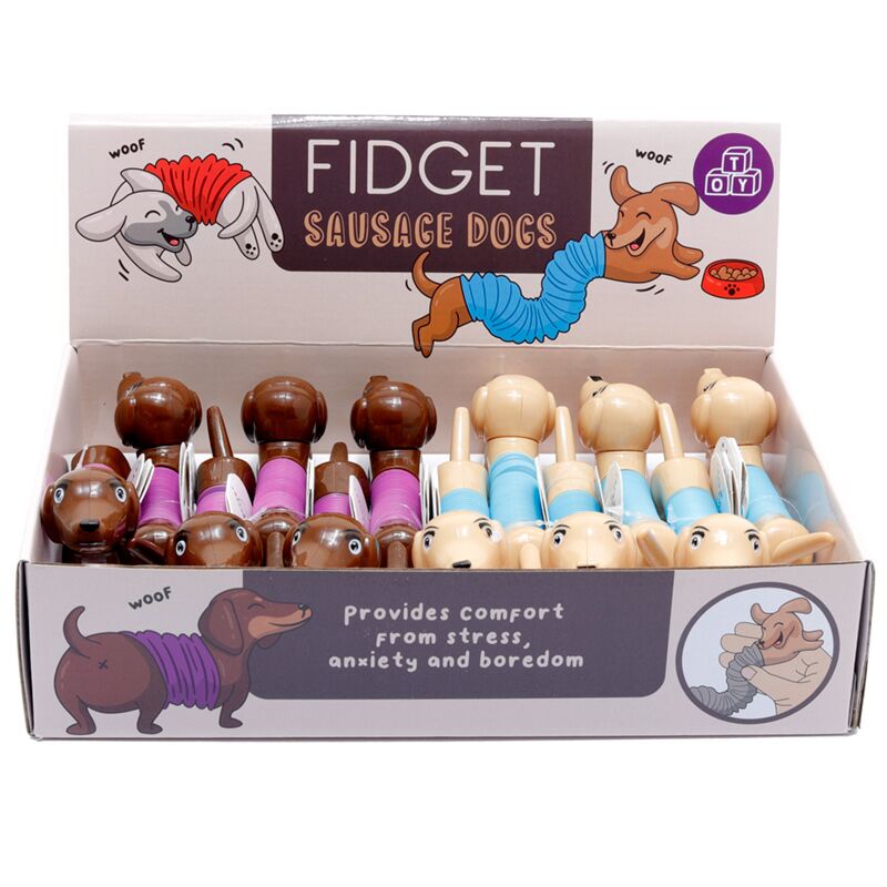 Chien veer agiter les jouets pour enfants