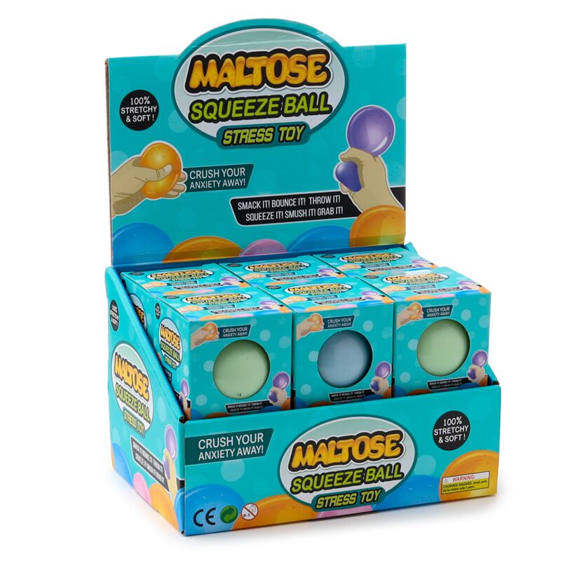 Lueur de pincement maltose dans la boule de stress sombre