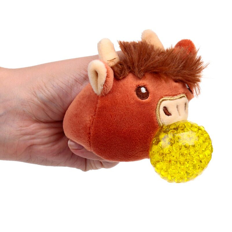 Queasy Squeezies Jouet à presser en forme de vache Highland Coo
