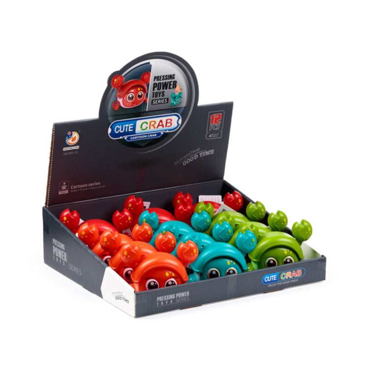 Appuyez sur des jouets d'action de crabe mignon