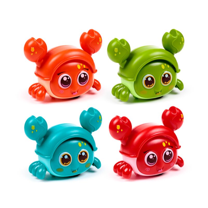 Appuyez sur des jouets d'action de crabe mignon