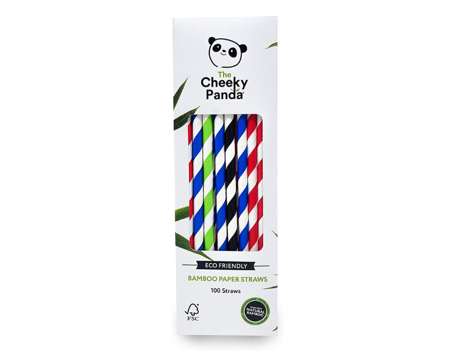 Les pailles effrontées panda bio-dégradables FSC Bamboo 100st