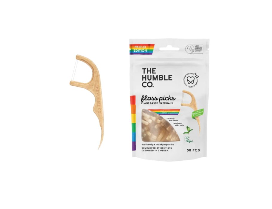 The Humble Co. Cure-dents et fil de soie dentaire fier 50 pièces