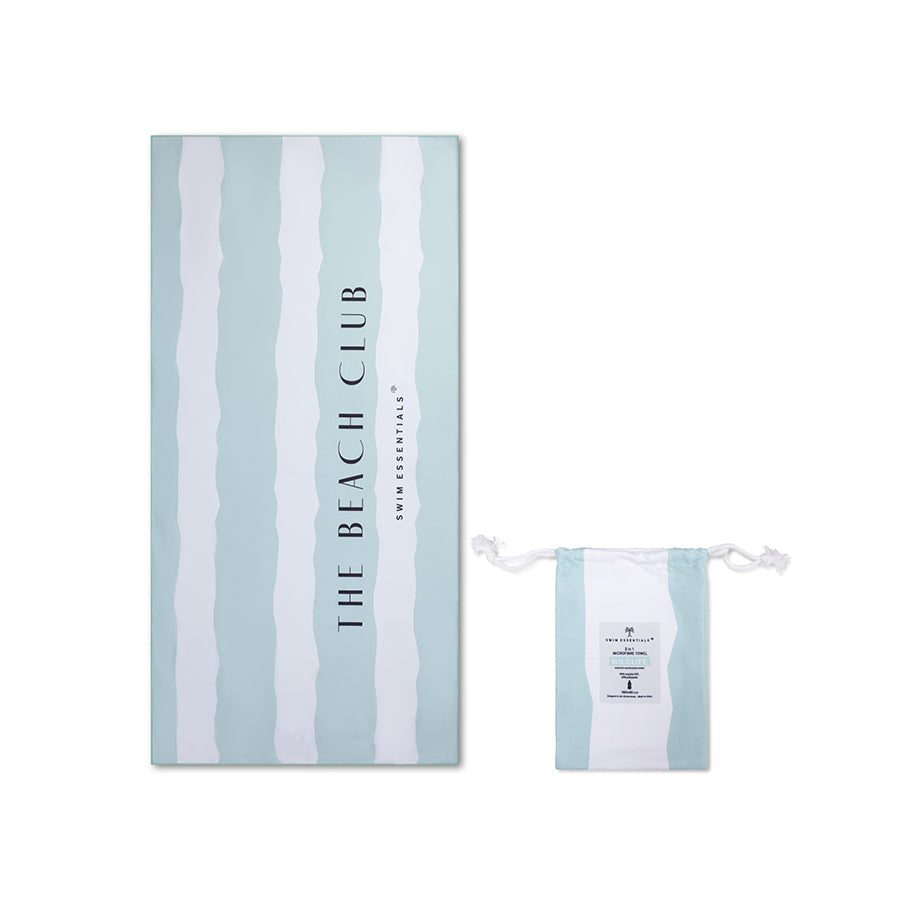 The Beach Club | Serviette en microfibre vert 180 x 90 cm