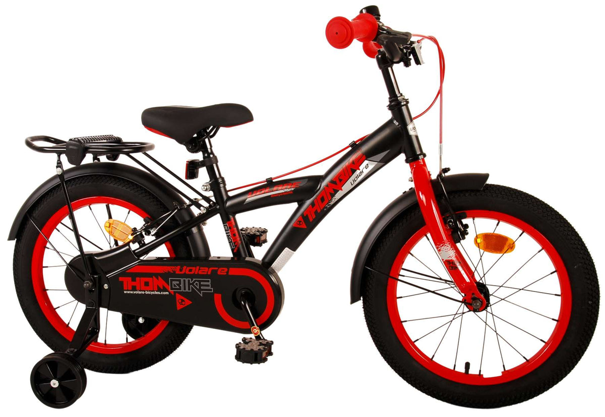 Volare Thombike Children's Bike - Boys - 16 pouces - Black Red - deux freins à main