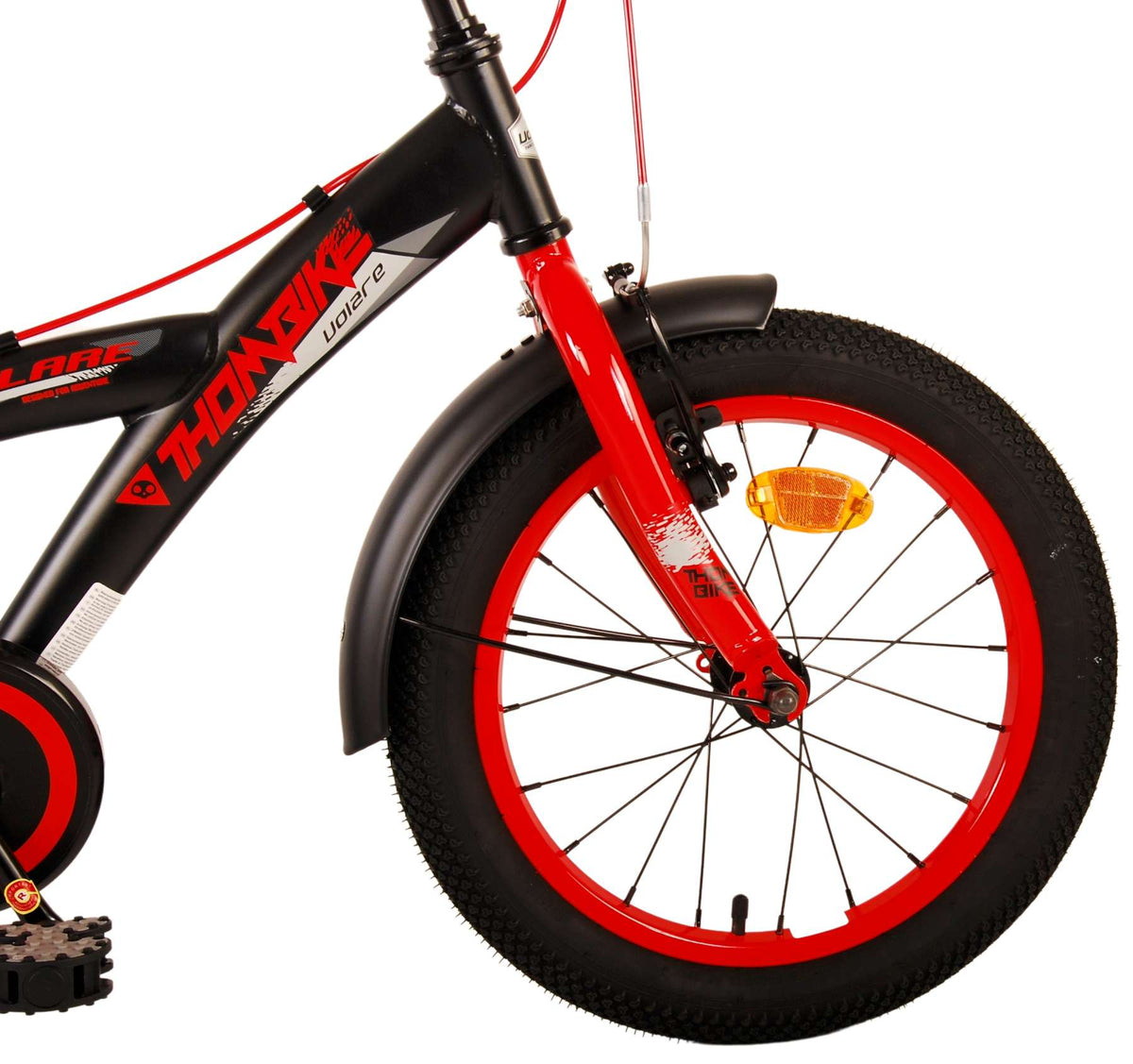Volare Thombike Children's Bike - Boys - 16 pouces - Black Red - deux freins à main