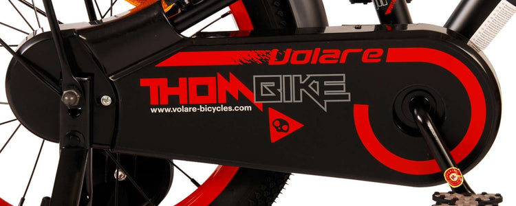 Volare Thombike Children's Bike - Boys - 16 pouces - Black Red - deux freins à main
