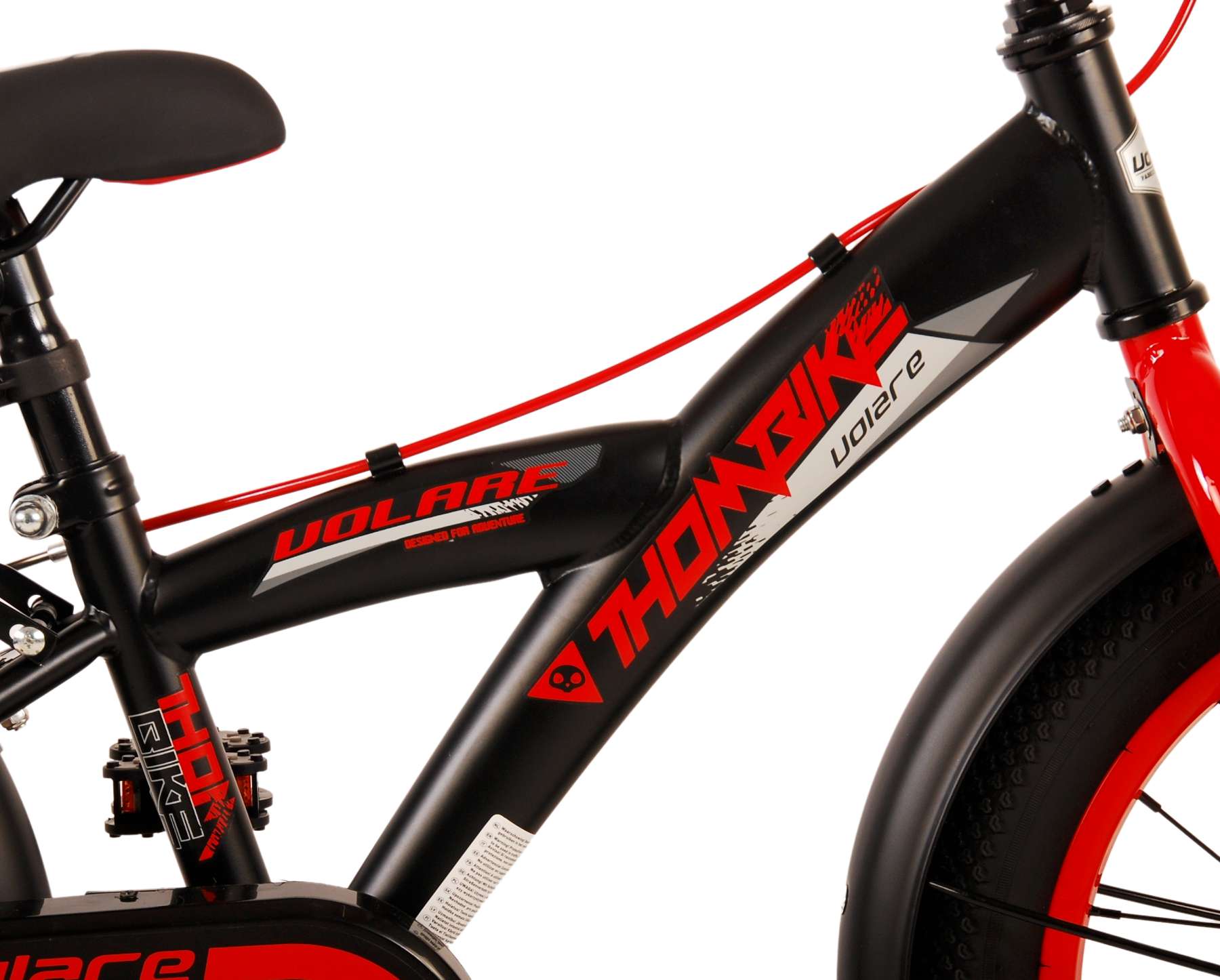 Volare Thombike Children's Bike - Boys - 16 pouces - Black Red - deux freins à main