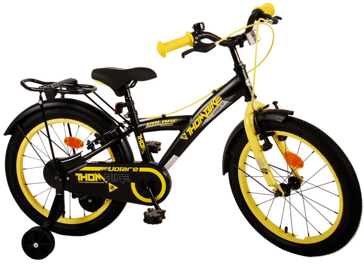 Volare Thombike Children's Bicycle - Boys - 18 pouces - Black Yellow - deux freins à main