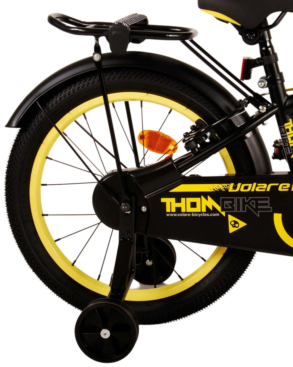 Volare Thombike Children's Bicycle - Boys - 18 pouces - Black Yellow - deux freins à main