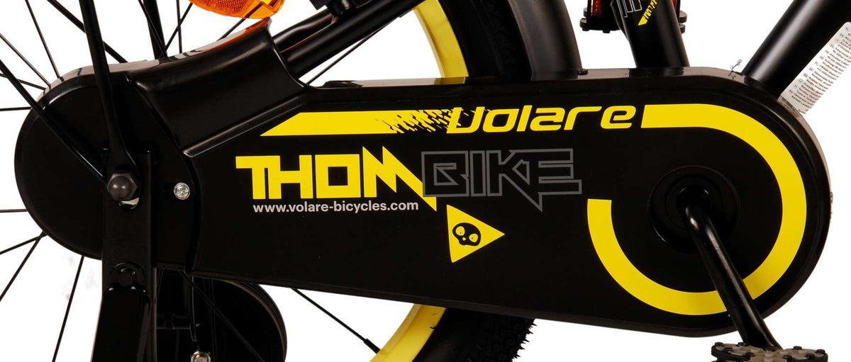Volare Thombike Children's Bicycle - Boys - 18 pouces - Black Yellow - deux freins à main