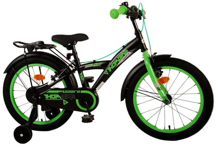 Volare Thombike Children's Bike Boys 18 pouces Black Green Two Hand freins