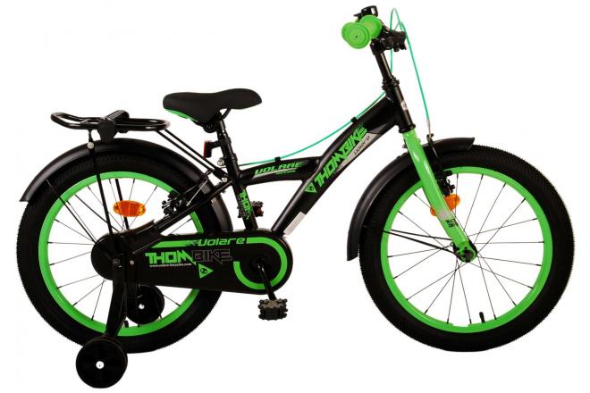 Volare Thombike Children's Bike Boys 18 pouces Black Green Two Hand freins