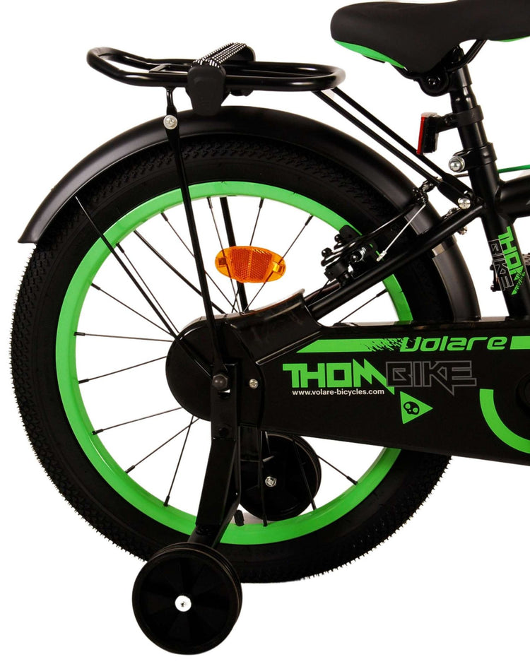 Volare Thombike Children's Bike Boys 18 pouces Black Green Two Hand freins