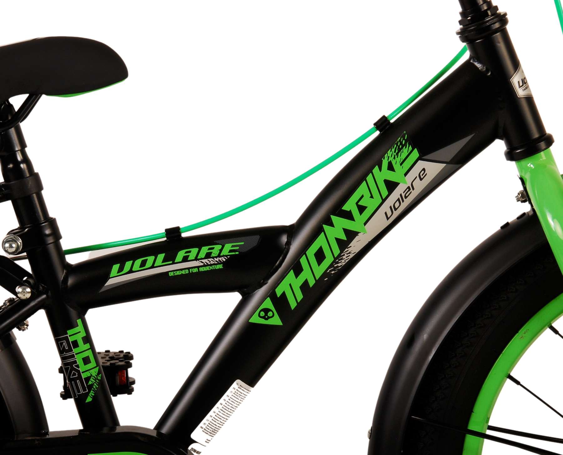 Volare Thombike Children's Bike Boys 18 pouces Black Green Two Hand freins