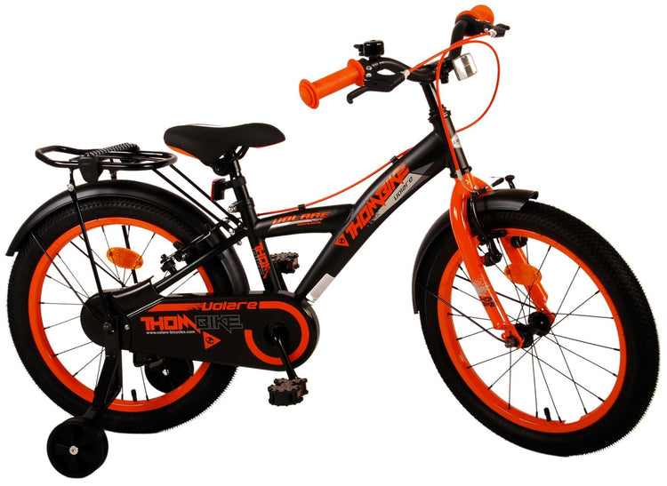 Volare Thombike Children's Bicycle - Boys - 18 pouces - Black Orange - deux freins à main
