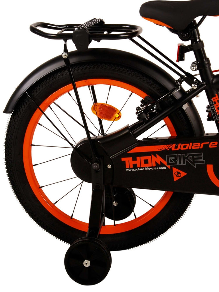 Volare Thombike Children's Bicycle - Boys - 18 pouces - Black Orange - deux freins à main