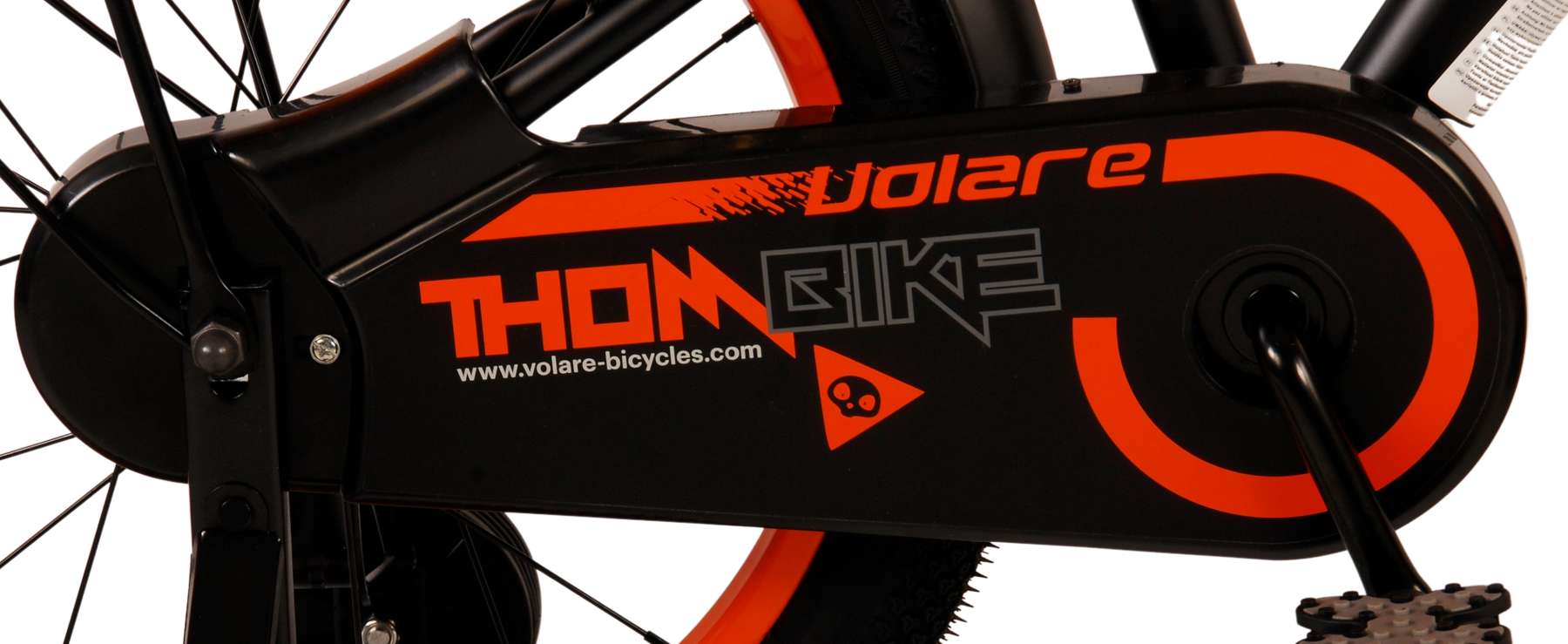 Volare Thombike Children's Bicycle - Boys - 18 pouces - Black Orange - deux freins à main