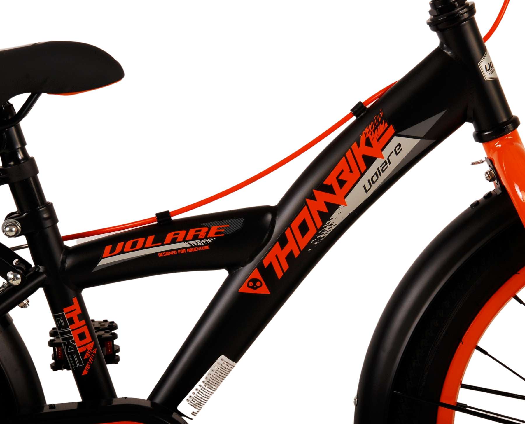 Volare Thombike Children's Bicycle - Boys - 18 pouces - Black Orange - deux freins à main