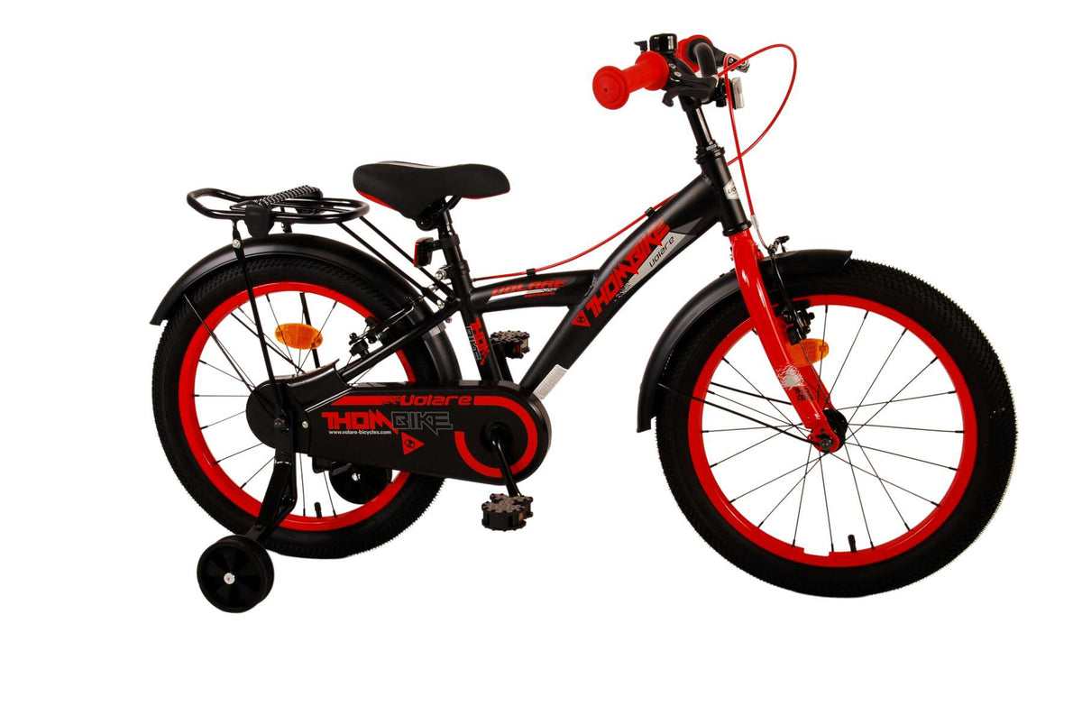 Volare Thombike Children's Bike Boys 18 pouces Black Red Two Hand freins