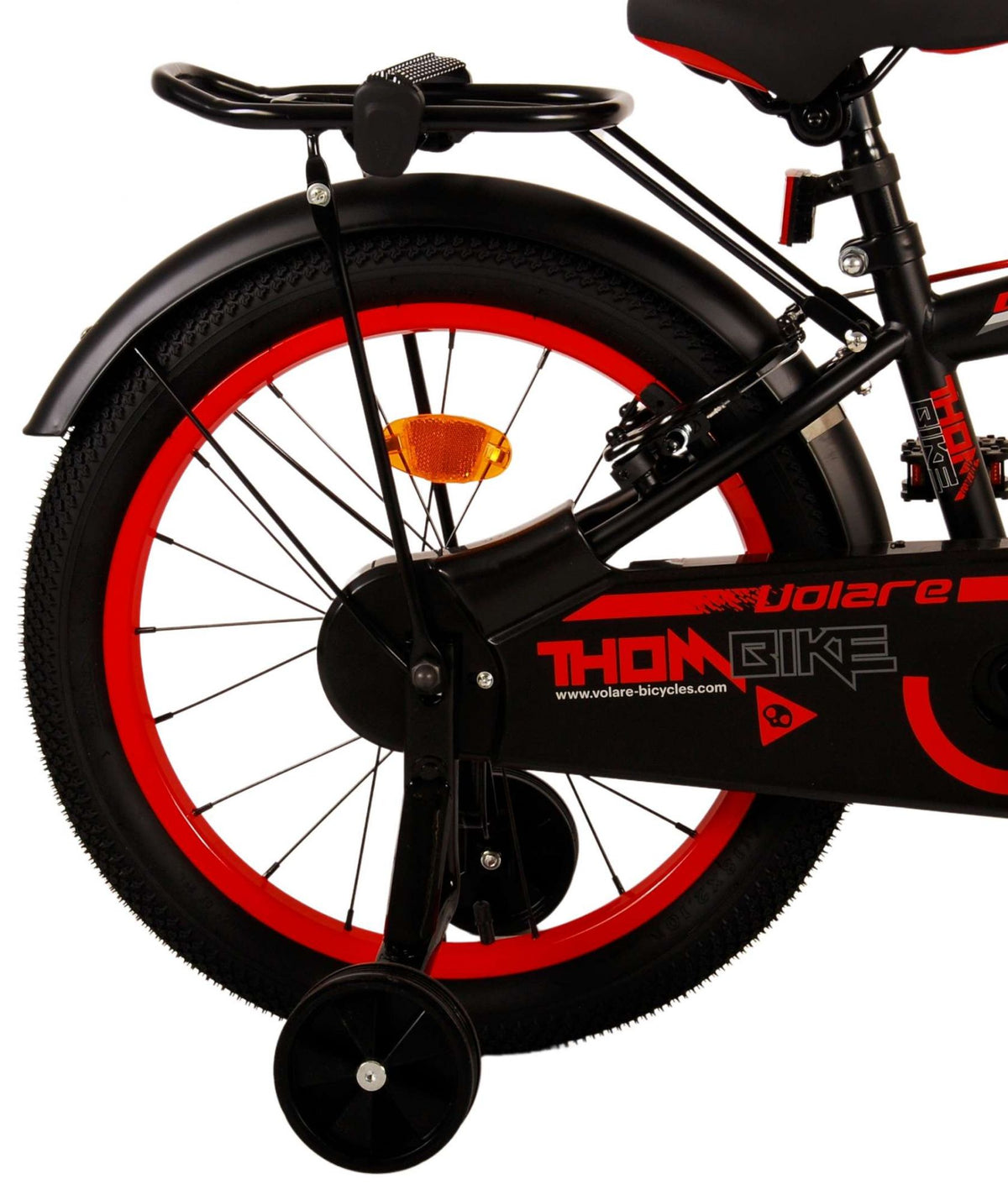 Volare Thombike Children's Bike Boys 18 pouces Black Red Two Hand freins