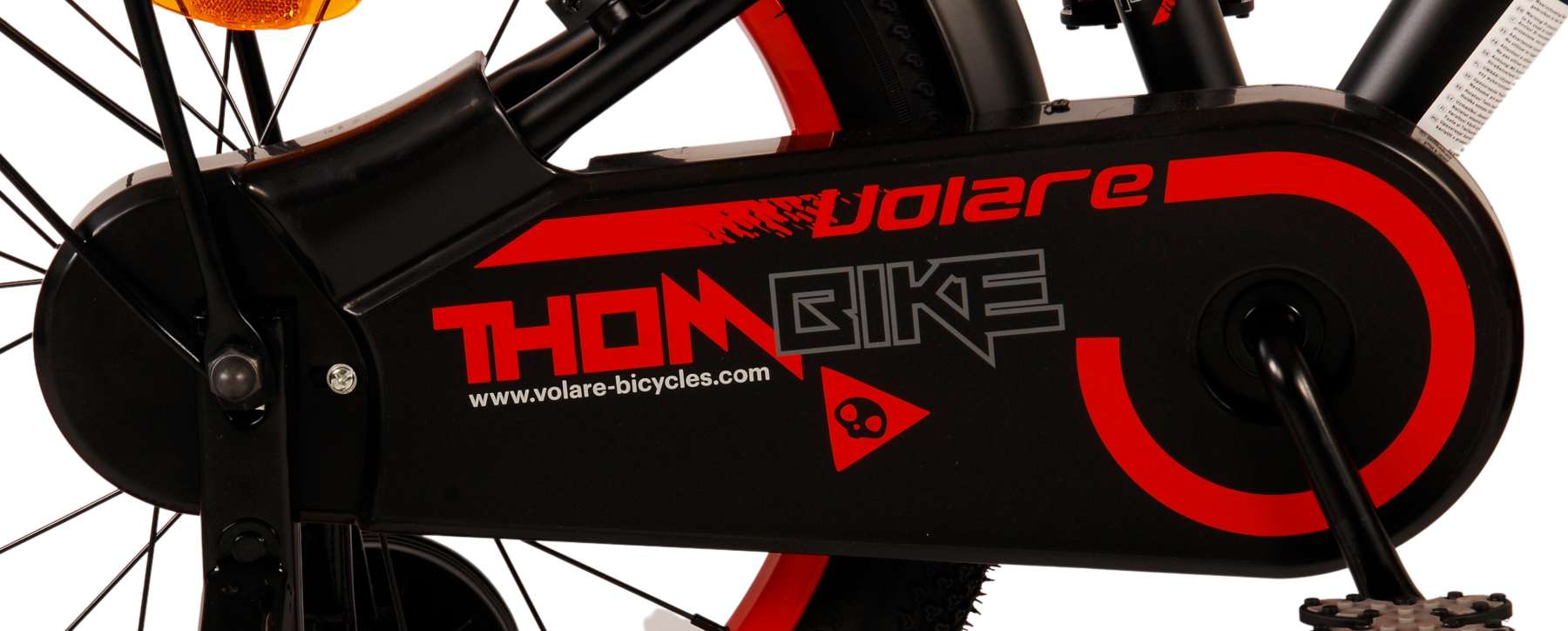 Volare Thombike Children's Bike Boys 18 pouces Black Red Two Hand freins