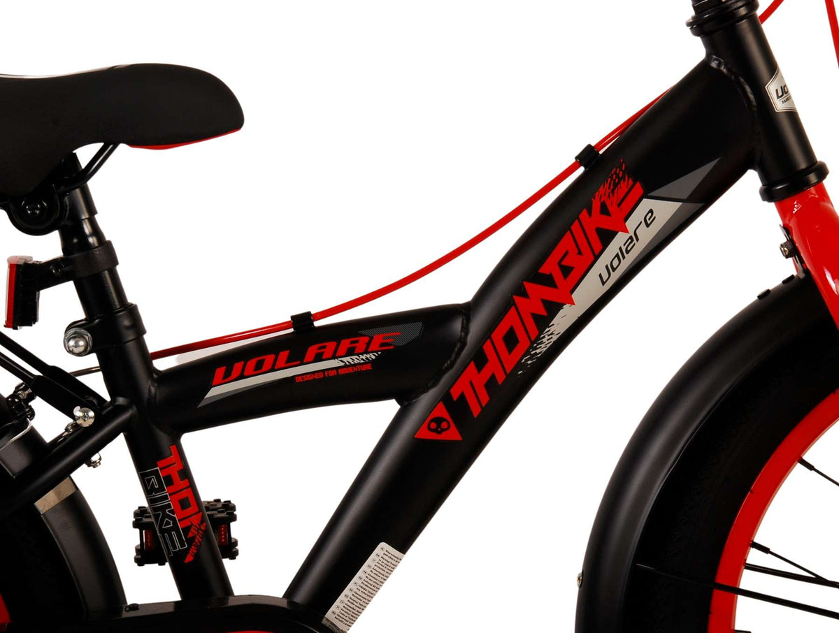 Volare Thombike Children's Bike Boys 18 pouces Black Red Two Hand freins