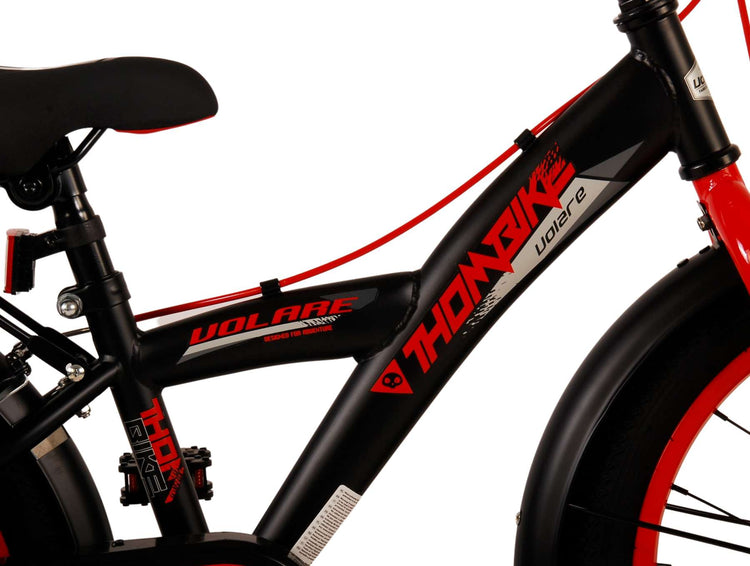 Volare Thombike Children's Bike Boys 18 pouces Black Red Two Hand freins