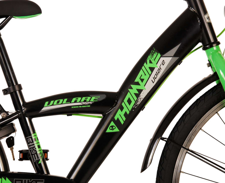 Volare Thombike Children's Bike - Boys - 24 pouces - Black Green - deux freins à main