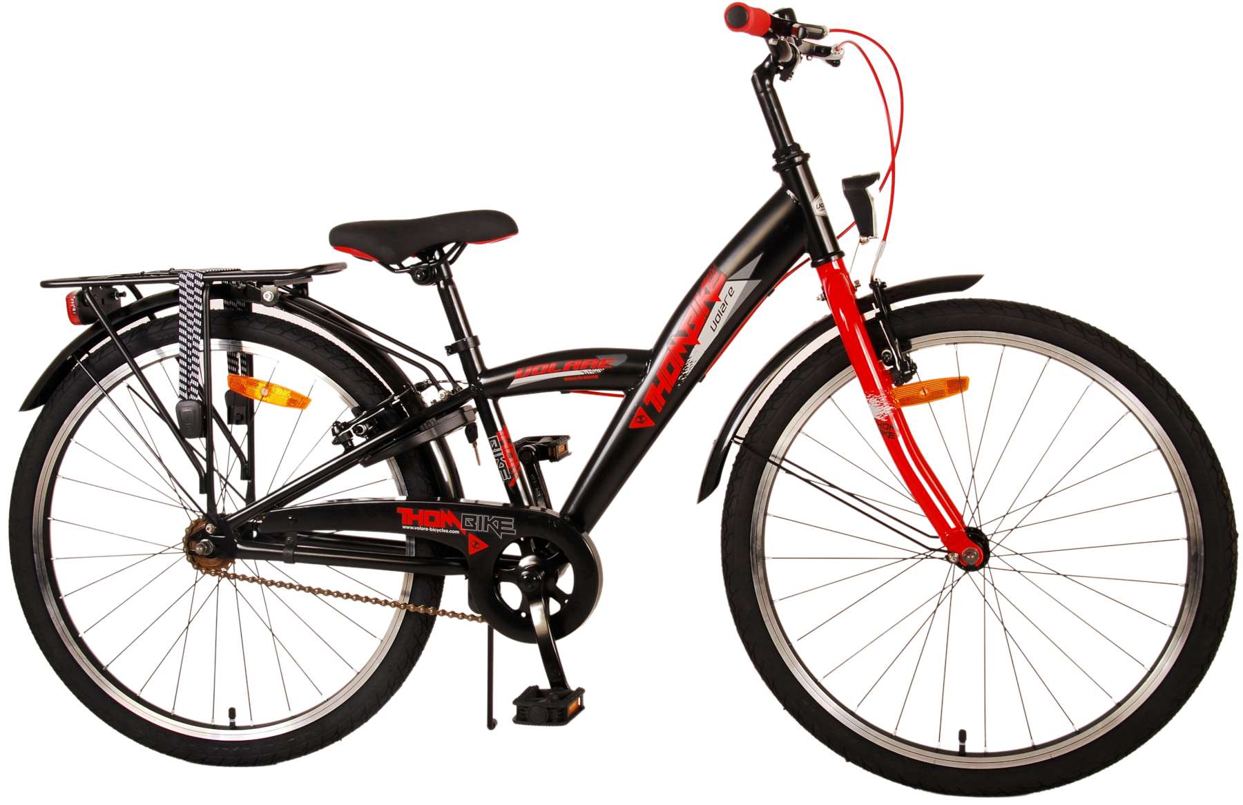 Volare Thombike Children's Bike - Boys - 24 pouces - Black Red - deux freins à main