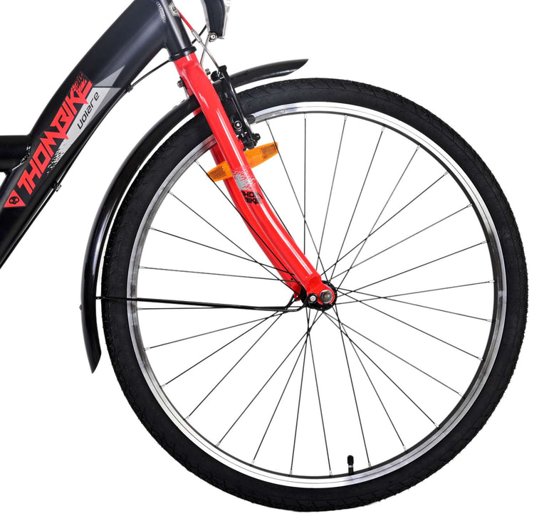 Volare Thombike Children's Bicycle - Boys - 26 pouces - Black Red - 3 engrenages