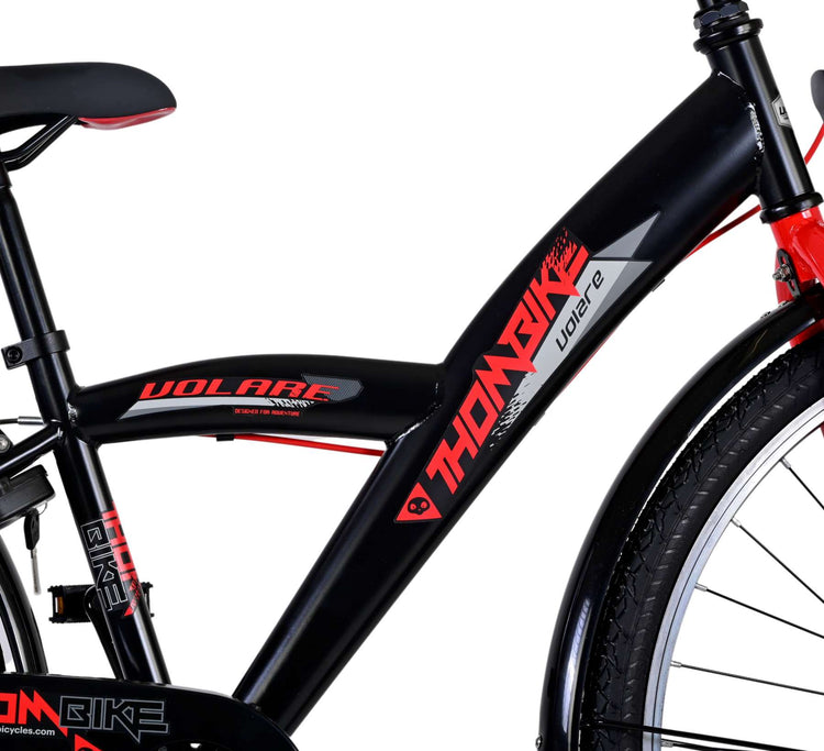 Volare Thombike Children's Bike - Boys - 26 pouces - Black Red - deux freins à main