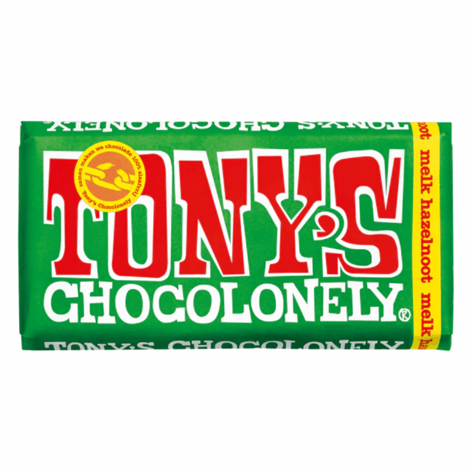 Tony's barre chocolatély chocolat au lait noisette (15x 180gr)