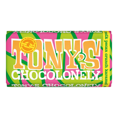 Tony's chocolonely tony's milk pacan crunch caramel (15x180gr)