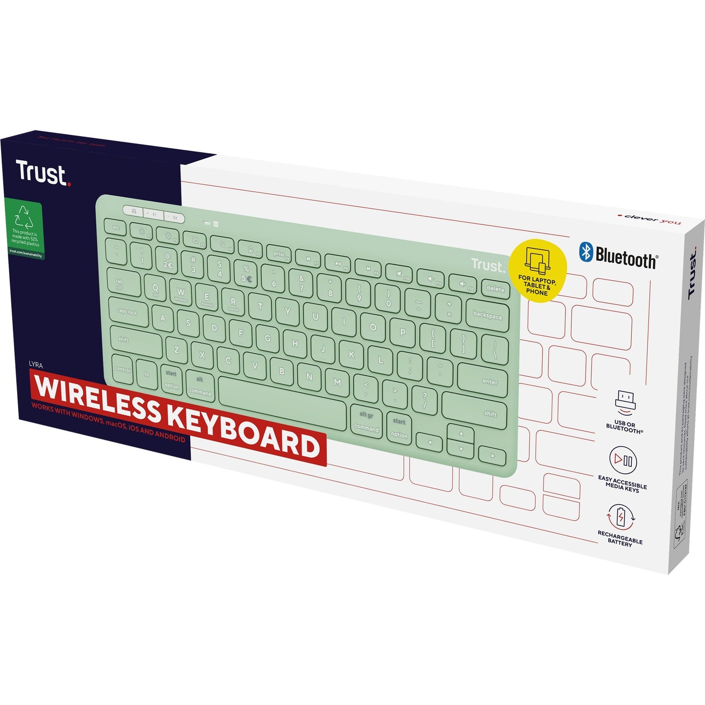 Faites confiance au clavier sans fil compact Lyra compact