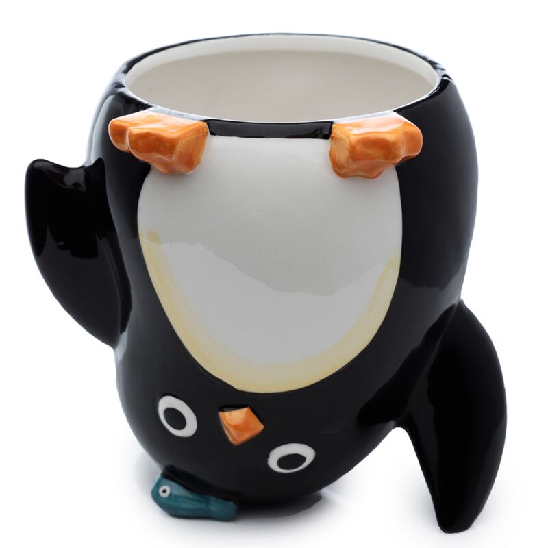 Pingouin à l'envers à la tasse en céramique