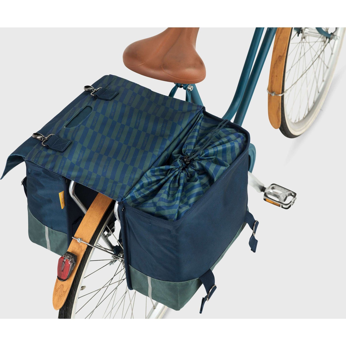 Sac à vélo double vélo urbain à l'épreuve urbaine 40L Green bleu
