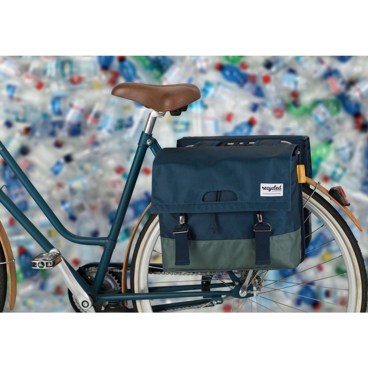 Sac à vélo double vélo urbain à l'épreuve urbaine 40L Green bleu