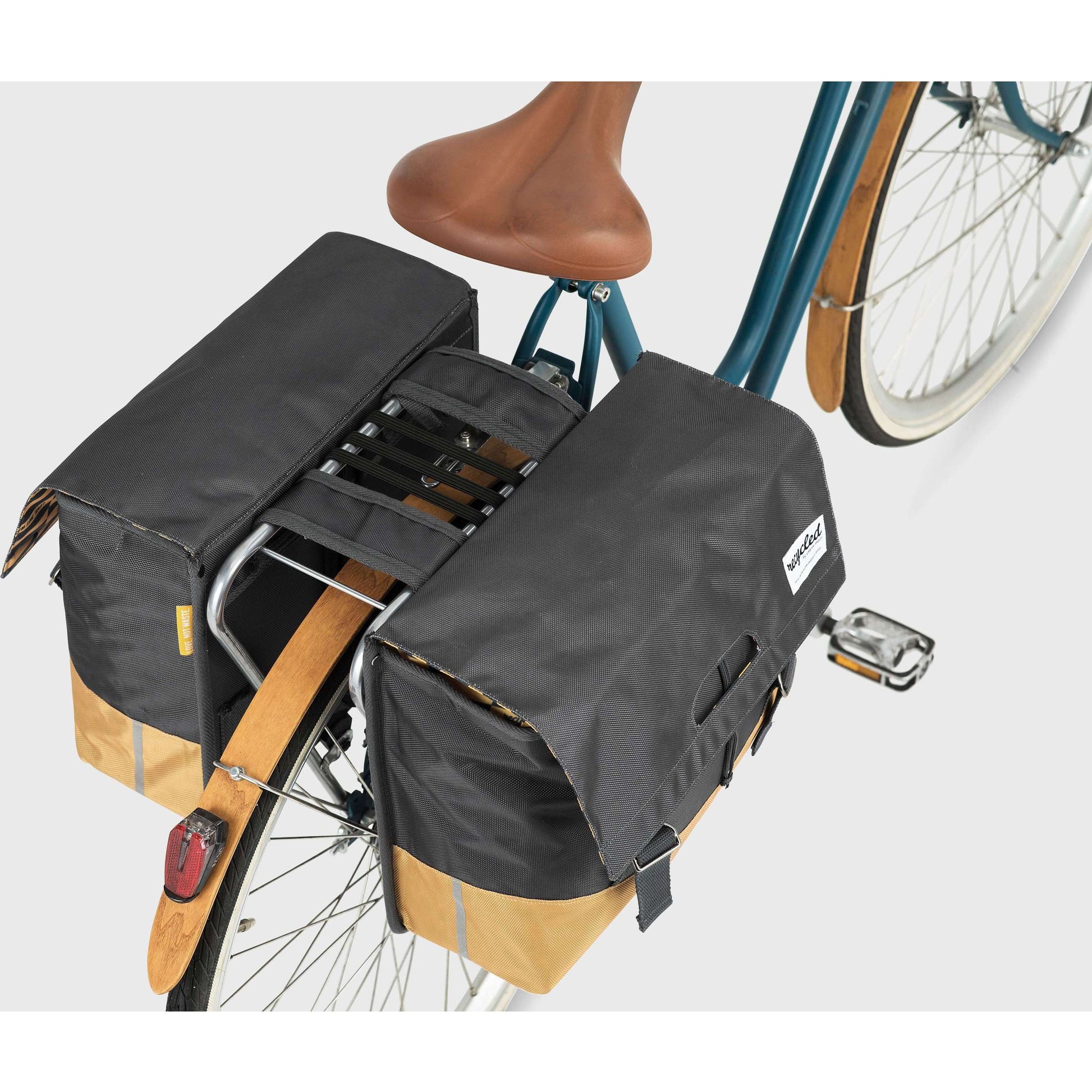Sac double vélo urbain à l'épreuve urbaine urbaine noir 40L
