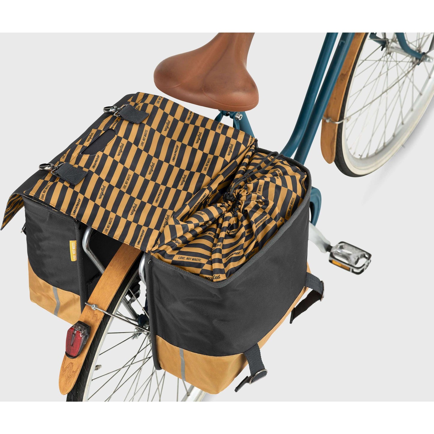 Sac double vélo urbain à l'épreuve urbaine urbaine noir 40L