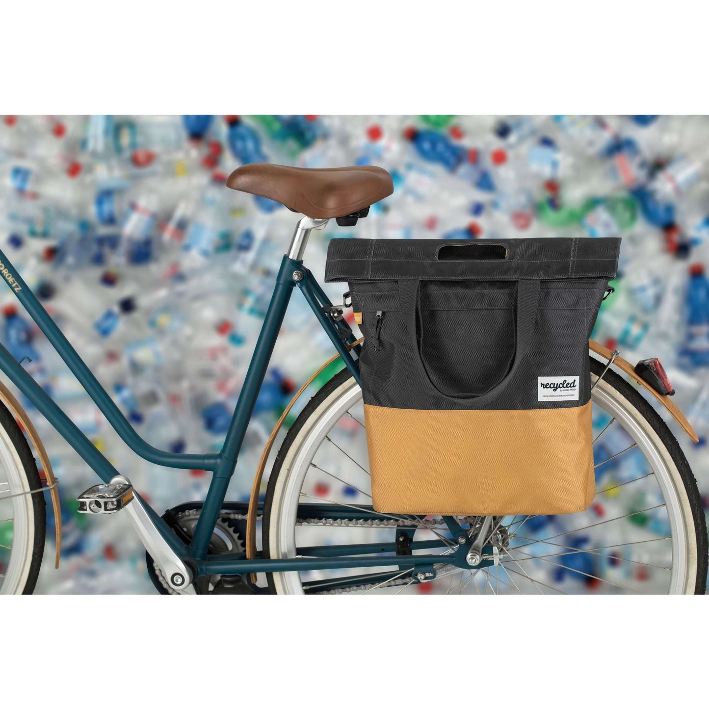 Sac à vélo de 20L Proof 20L - Gray -yellow - Unisexe - Résistant à l'eau - Matériau pour animaux de compagnie recyclée