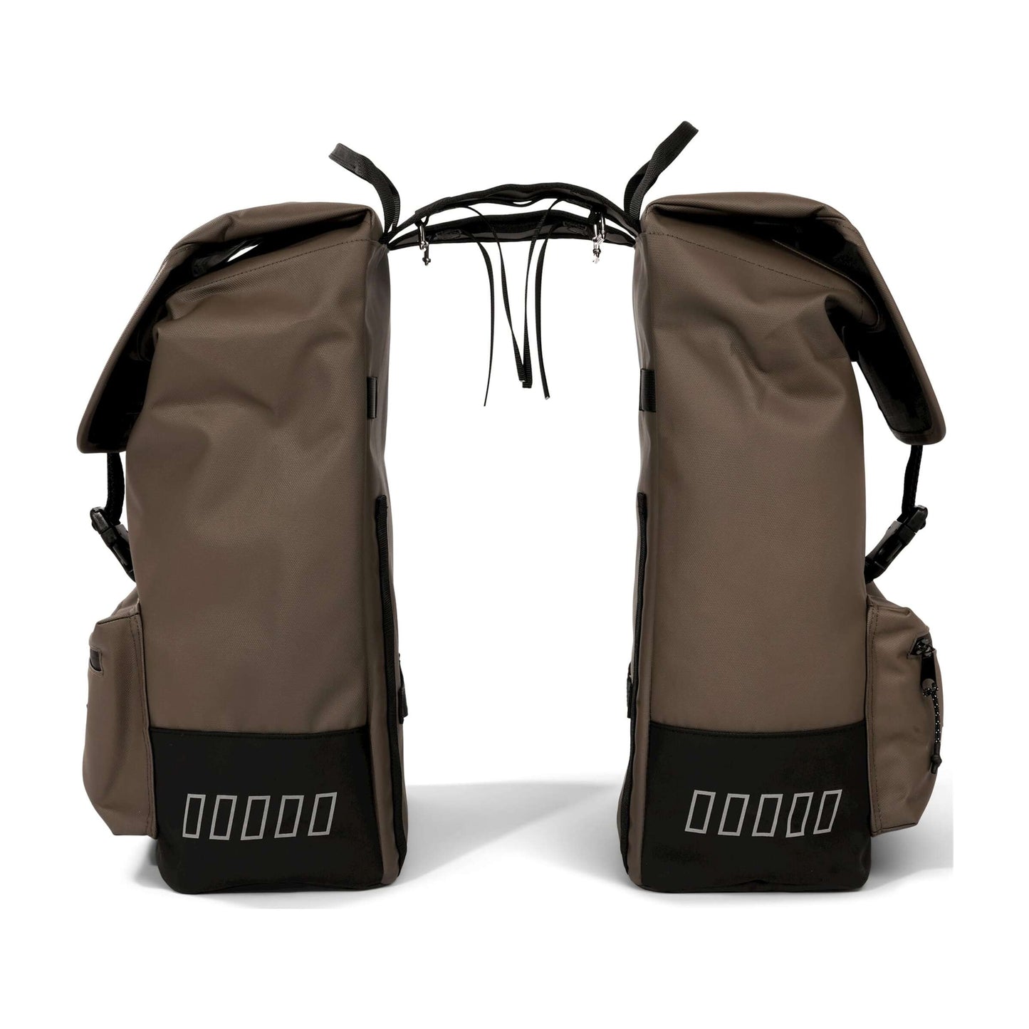 Sac à vélo à double vélo à l'épreuve urbaine à l'épreuve urbaine 38 litres brun